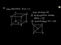 Contoh soal dimensi tiga (konsep jarak: Contoh Soal Geometri Jarak Garis Dengan Garis Youtube