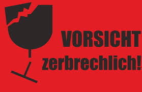 Kostenloses musterset im führenden aufkleber shop von aufkleberdrucker.de! Warnetiketten Vorsicht Zerbrechlich Neon Rot 85 X 55 Mm 100 Stuck Sticker Profi