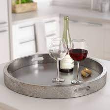 Place this beautiful wooden tray on the coffee table to showcase a vase of flowers or on the dining table as a centerpiece. Wayfair Decorative Silver Trays You Ll Love In 2021