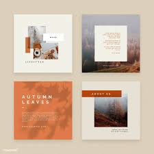 Download Premium Vector Of Autumn Color Tone Social Media Blog Template In 2020 Blog Template Blog Social Media Social Media Template
