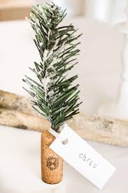 Printable place card design #4. Christmas Name Place Holders Diy Cork Trees Christmas Place Cards Christmas Place Card Holders Holiday Place Cards