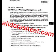 MC68851 Datasheet(PDF) - Motorola, Inc