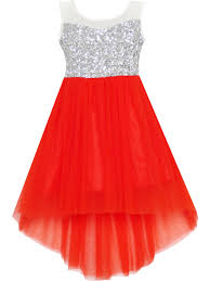 Girls Dress Sequin Mesh Party Wedding Princess Tulle Red 12 Walmart Com In 2020 Elegant Girls Dress Girls Party Dress Dresses For Teens