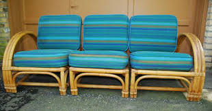 Midcentury Vintage Tiki Hawaiiana Bamboo Rattan Sectional Cali Asia Type Bamboo Furniture Vintage Vintage Tiki Rattan