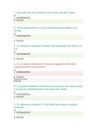 Instruciones del juego cierto o falso : Test De E F Voleibol Ocio