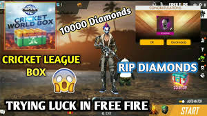 #freefire #cricketleagueboxinfreefire #5000diamondsinfreefire #300diamondsinfreefire #cricketleaguebox5000diamonds #freefirenewupdate this video is about the new cricket league box.and the item and containing 5000 diamonds.let's see can i get 5000 diamonds. Cricket League Box Get 10000 Diamonds In Free Fire Cricket World Box Wasting Diamonds In Free Fire Youtube