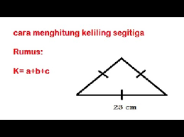 Jenis segitiga sangat bermacamberdasarkan panjang sisi dan sudut yang mmebentuk segitiga tersebut. Cara Menghitung Keliling Segitiga Sama Sisi Tentukan Keliling Segitiga Berikut Panjang Sisi 23 Cm Youtube