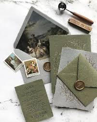 Check spelling or type a new query. Gallery Dark Sage Green Letterpress With Gold Foil Wedding Invitations Deer Pearl Flowers
