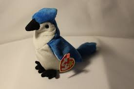 Rocket The Blue Jay Vintage Ty Beanie Babies Pe Pellets 1998 Great Condition Hang Tush Tags Cute Stuffed Animals Rare Beanie Babies Baby Beanie