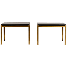 Check spelling or type a new query. Pair Of Chic Caisson Solid Brass And Black Lacquer End Tables By Design Freres Blend Interiors