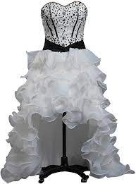Your search for a short white wedding dress ends here. Ants Women S Organza Wedding Dresses Short Front Long Back Size 2 Us Ivory And Black At Amazon Women S Clothing Store