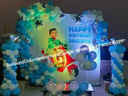 Terrace Birthday Party Balloon Decoration
