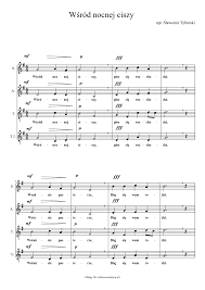 Poszli, znaleźli dzieciątko w żłobie. Wsrod Nocnej Ciszy Chor Sheet Music Musescore Com