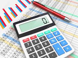 The Calculator And Pen Lies On Finance Balance Tables And Graph