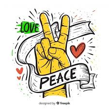Hand Drawn Peace Sign Hand Free Vector Freepik Freevector Background Logo Ribbon Love In 2020 Peace Sign Hand How To Draw Hands Peace And Love