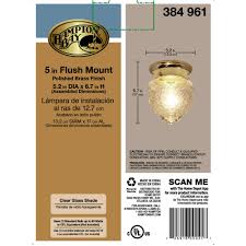 Can anyone tell me where i can find a replacement bulb for a ceiling fan i purchased at home depot a (hampton bay). Hampton Bay Ceiling 2 Light Polished Brass Flushmount Frosted Glass Shade 13 In Lamps Lighting Ceiling Fans Ceiling Fixture