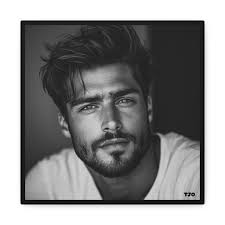 Male Model Black and White Portrait