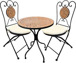 Resin folding chairs are the next generation of the wood folding chair. Mosaic Garden Table Chairs Dining Set Garden Furniture Bistro Table Set 5 Pieces Amazon De Garten