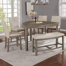 Based in culver city, calif., the powell company designs, imports, and distributes occasional, dining, accent, and youth furniture across all style categories. Best Quality Furniture 6 Piece Counter Height Dining Set With Upholstered Counter Height Dining Chairs And Bench On Sale Overstock 30893908