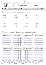 Evaluation ce1 soustraction avec et sans retenue. Maths 12 Ce1 La Soustraction Posee Avec Des Retenues La Classe Des Ce De Villebois Additions Ce1 Ce1 Maths Ce1