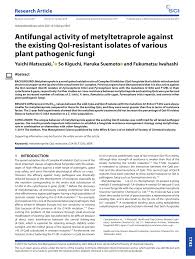 One of the more common methods in this area is the utilization of pesticides. Pdf Antifungal Activity Of Metyltetraprole Against The Existing Qoi Resistant Isolates Of Various Plant Pathogenic Fungi