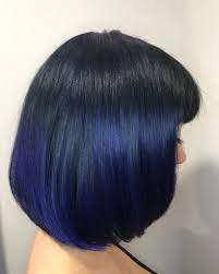 الوان الشعر الاسود المزرق بالصور تسريحات الشعر