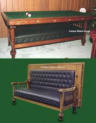 2 06 Rare Brunswick Antique Pool Table In The Form Of A Combination Couch And Billiard Table Constructed In Antique Pool Tables Pool Tables Rooms Pool Table
