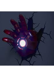 Baby Decor 3dlightfx Marvel Avengers Iron Man Hand 3d Deco Light Nursery Decor