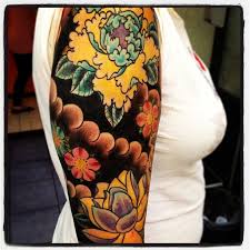 Flower tattoo designs incorporate all different kinds of flowers. Japanese Flower Halfsleeve By Jerrrroen On Deviantart