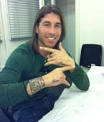 Ramos, who has over 40 different inkings on his body, was seen without a number of his most iconic markings, including the 'heart and quote' tattoo on his upper neck. Sergio Ramos Old School Sleeve Sergio Ramos Tattoos