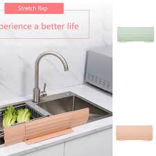 A stainless steel shelf, for example, is resilient to water damage, heat and. Robot Gxg Kitchen Sink Splash Guard Water Splash Guard Kitchen Sink Stretchable Sink Splash Guard With Suction Cup Telescopic Splash Guard Stretchable Sink Guard Protector For Kitchen Bathroom Walmart Com