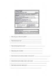 We did not find results for: Reading Over The Counter Medicine Labels Esl Worksheet By Jsm0731