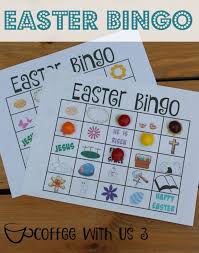 Free printable easter square paper : Printable Easter Bingo Coffee With Us 3