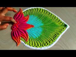 Colourful Lotus Flower Rangoli For Janmashtami Youtube In 2020 Rangoli Designs Flower Flower Rangoli Free Hand Rangoli Design