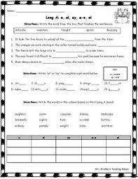 This Download Is For A Multisyllable Long A Words Worksheet Which Includes Practice With The Following Sounds A Ai Ay Multisyllable Words Phonics Worksheets
