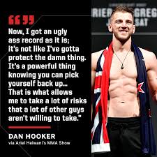 Great lover calls your mother on the weekend then you might think that this guy only exists in your mind well guess what you're right if you want love lower your expectations a few cause prince charming would never settle for you if you want love just pick a guy and love him and if he's got a thing for feet. Espn Mma Dan Hangman Hooker Takes Risks Knowing He Can Bounce Back Via Ariel Helwani Facebook
