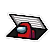 Among Us Vent Imposter Red Sticker Cute Laptop Stickers Pop Stickers Cute Stickers