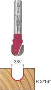 En rupture d'inventaire prix sujet à changement m'aviser lorsque ce produit sera mèche droite freud à 2 tranchants diamètre 3/4 par 1 prise 1/2. Freud 3 8 X 3 8 Round Nose Router Bit 18 106