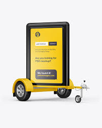 Mobile Adverstising Board Mockups In Outdoor Advertising Mockups On Yellow Images Object Mockups
