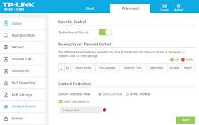 How To Set Up Parental Controls Of Tp Link Cable Modem Routers Blue Ui