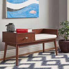 1960's teak vintage telephone bench / side table. Telephone Benches Are A Must Have For Tiny Entryways
