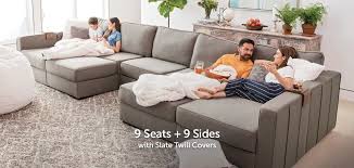 9 Seats 9 Sides With Slate Twill Covers Cool Couches Lovesac Lovesac Sactional Living Rooms