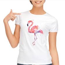Recommended print with screen printing or dtg, file formats : Women Summer Novelty Pink Flamingos Shirt Exotic Birds Design T Shirt Vintage Tops Hot Sales Tee Shirts Coco