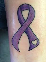 Pin By Stephanie Dodson On Tattoo Cancer Ribbon Tattoos Purple Ribbon Tattoos Awareness Ribbons Tattoo