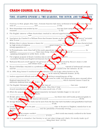 Distance Learning Crash Course U S History Worksheets Episodes 1 5 Bundle History Worksheets Crash Course Crash Course Us History