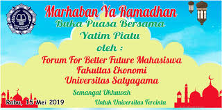 Pelaksanaan kerja kursus ekonomi bertujuan untuk memenuhi matlamat pendidikan ekonomi yang menyepadukan unsur kemahiran kognitif, kemahiran manipulatif, dan. Buka Puasa Bersama Anak Yatim Piatu Universitas Satyagama