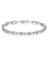 10k white gold 5 carat t.w. Tennis Bracelet Women Engagement Bridesmaids White Gold Plated C9189hti5mr