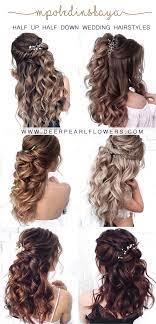 Wedding hairstyles for long hair down with veil. 50 Wedding Hairstyles Half Up And Down Gif Hairstyles For Beautiful Wedding