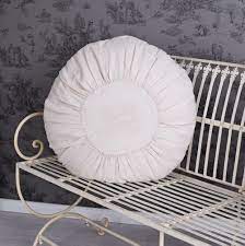 Colori neutri (preferibilmente chiari) e tessuti naturali (possibilmente a trama grezza). Rotondo Cuscino Polvere Decorativo Shabby Chic 50cm Per Sedia Ebay