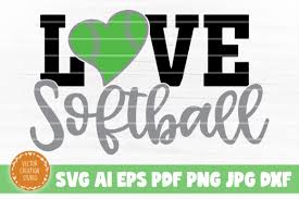 Download Love Softball Svg Cut File Graphic By Vectorcreationstudio Creative Fabrica PSD Mockup Templates